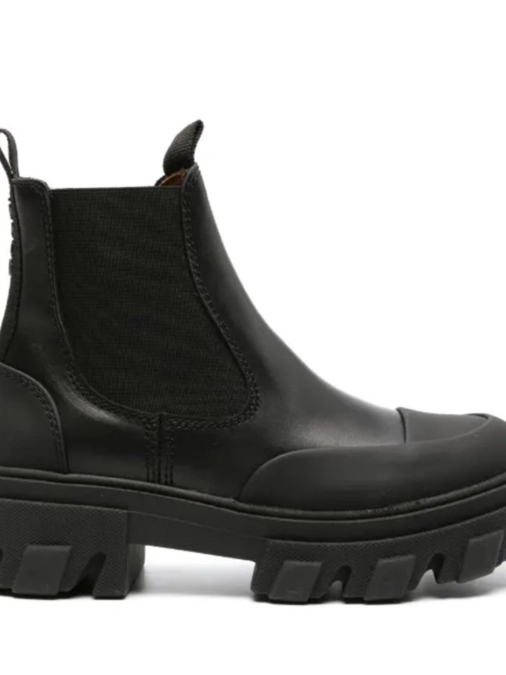 Black Chelsea Lug Sole platform Boot - women